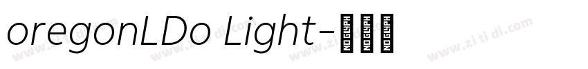 oregonLDo Light字体转换